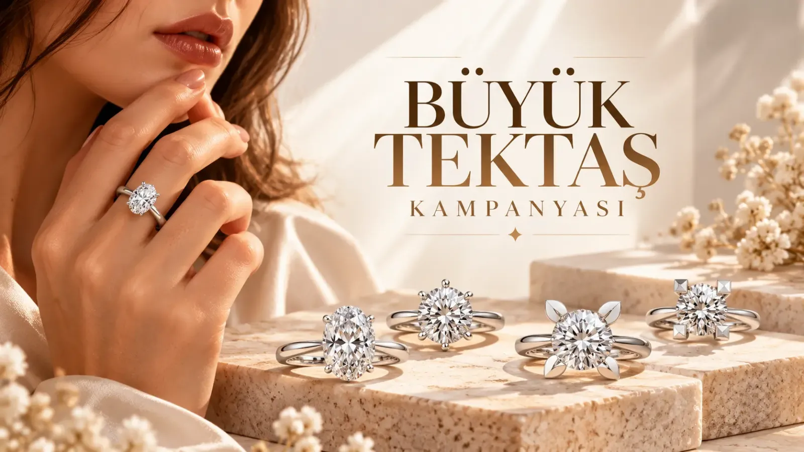 Büyük Tektaş Pırlanta Yüzüklerde Kampanya Fırsatı
