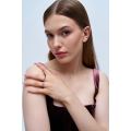 0.50 Karat Pırlanta Pembe Turmalin Yüzük