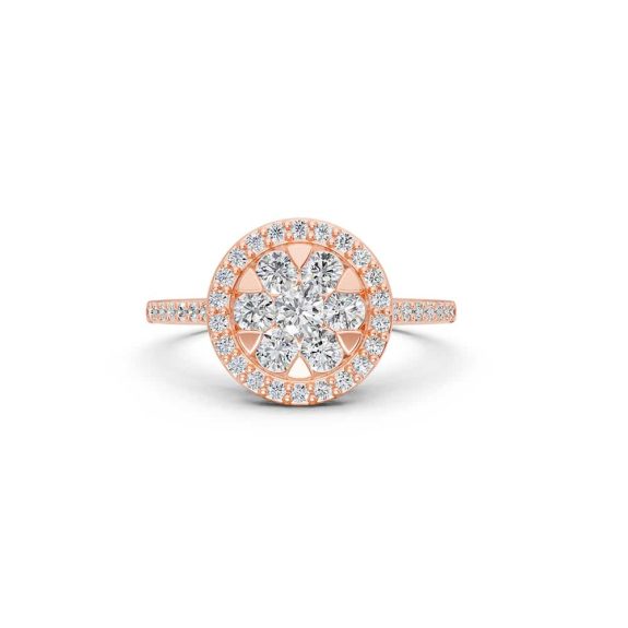 0.56 Karat IDL Sertifikalı Tasarım Coronet Yüzük