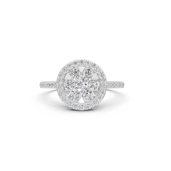 0.56 Karat IDL Sertifikalı Tasarım Coronet Yüzük