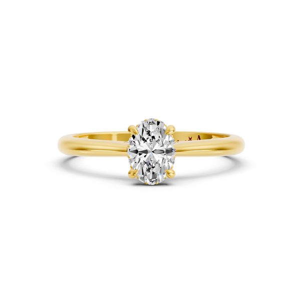 0.70 Karat HRD Sertifikalı Özel Tasarım Oval Pırlantalı Yüzük
