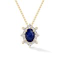 0.73 Karat Safir Pırlanta Kolye