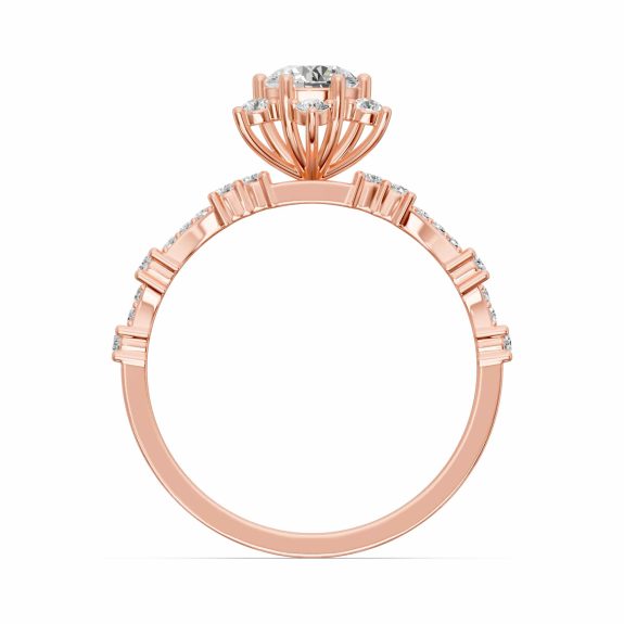 0.80 Karat IDL SERTİFİKALI Lotus Model Pırlantalı Yüzük
