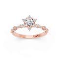 0.90 Karat IDL SERTİFİKALI Lotus Model  Pırlantalı Yüzük