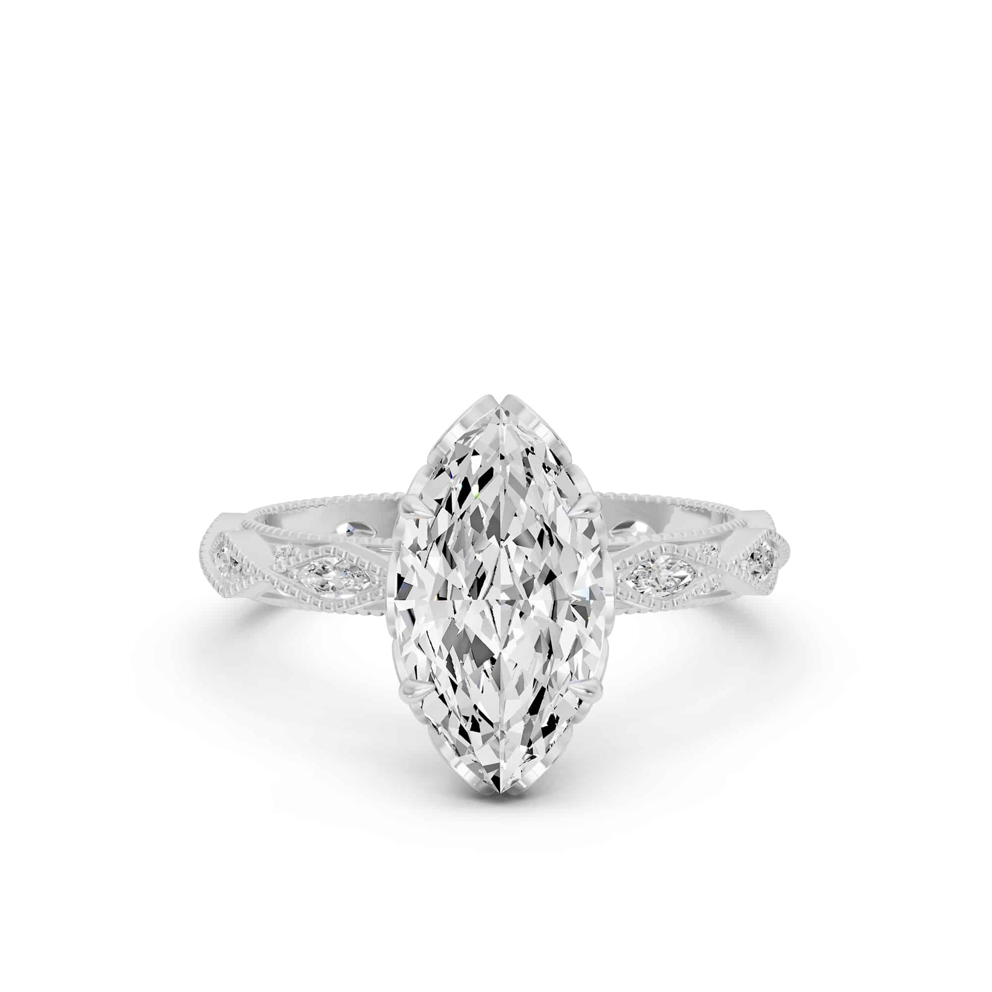 1.41 Karat HRD Sertifikalı Markiz Pırlantalı Yüzük