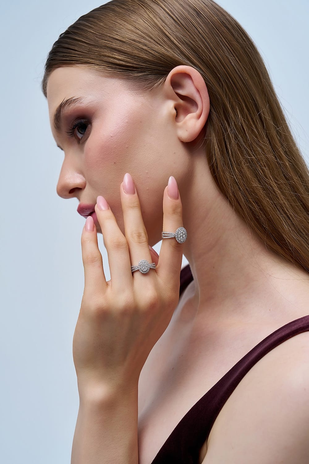 0.75 Karat IDL Sertifikalı Tasarım Pırlanta Coronet Yüzük