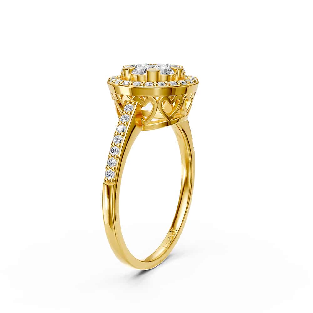 0.56 Karat IDL Sertifikalı Tasarım Coronet Yüzük