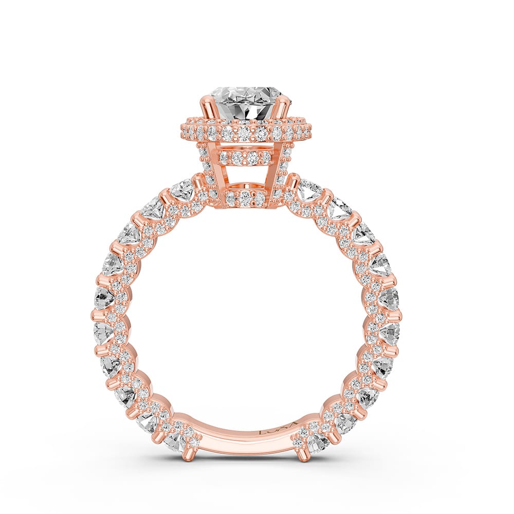 3.00 Karat HRD Sertifikalı Tasarım Oval Pırlanta Tektaş Yüzük