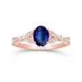 1.10 Karat IDL SERTİFİKALI Pırlantalı Safir Yüzük