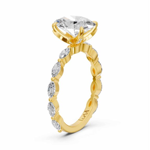 1.60 Karat HRD Sertifikalı Oval Pırlantalı Yüzük