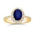 1.90 Karat Pırlantalı Safir Yüzük