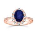 1.90 Karat Pırlantalı Safir Yüzük