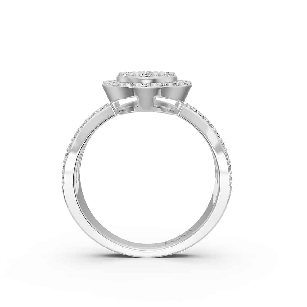 0.90 Karat IDL Sertifikalı Tasarım Pırlanta Coronet Yüzük