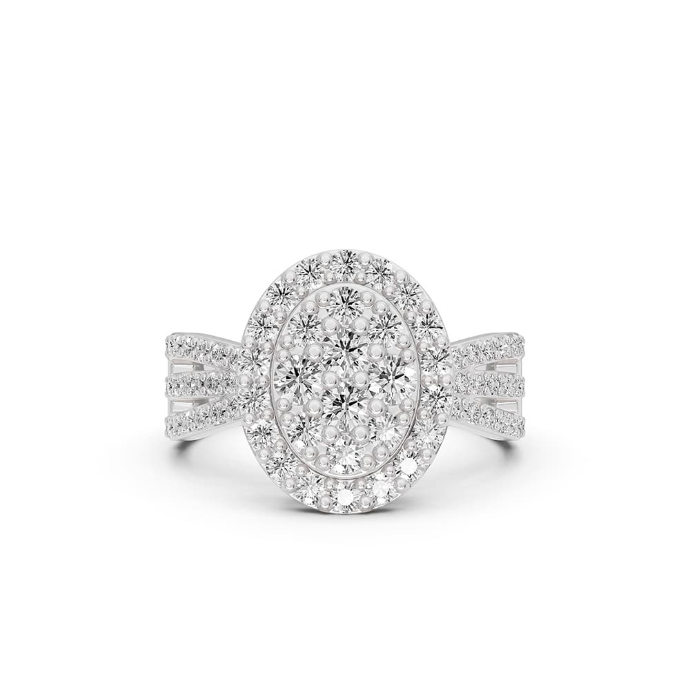 0.90 Karat IDL Sertifikalı Tasarım Pırlanta Coronet Yüzük