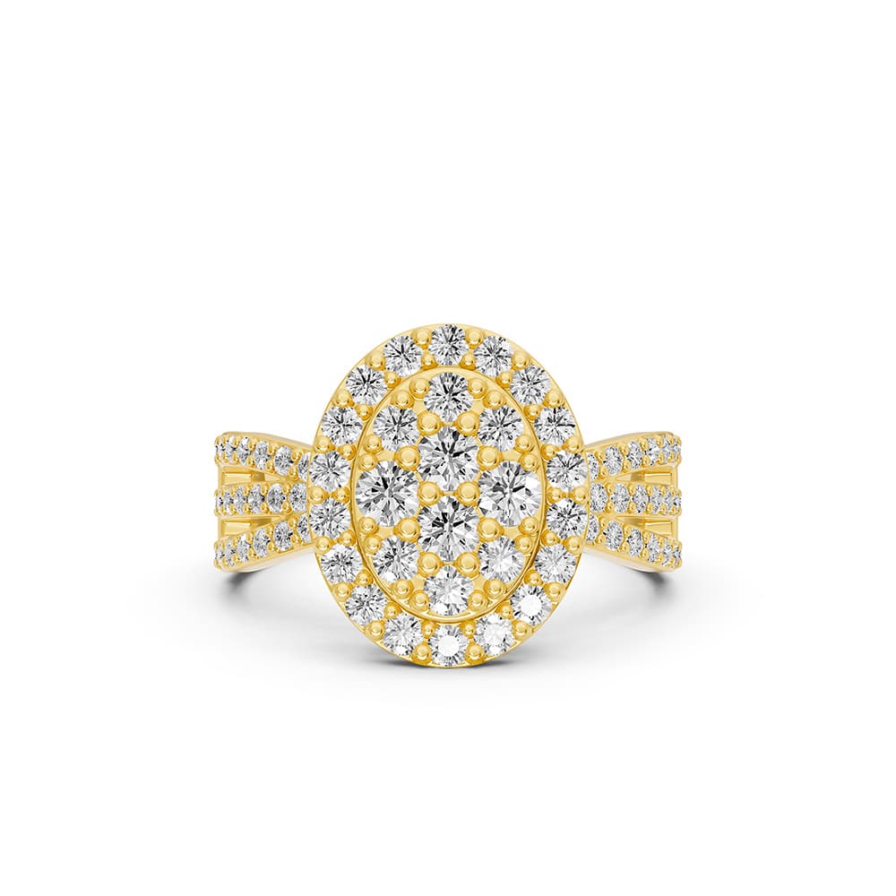 0.90 Karat IDL Sertifikalı Tasarım Pırlanta Coronet Yüzük