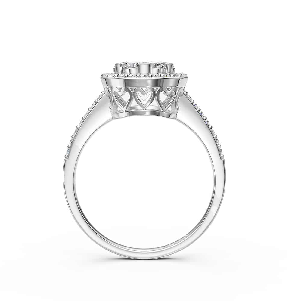 0.56 Karat IDL Sertifikalı Tasarım Coronet Yüzük