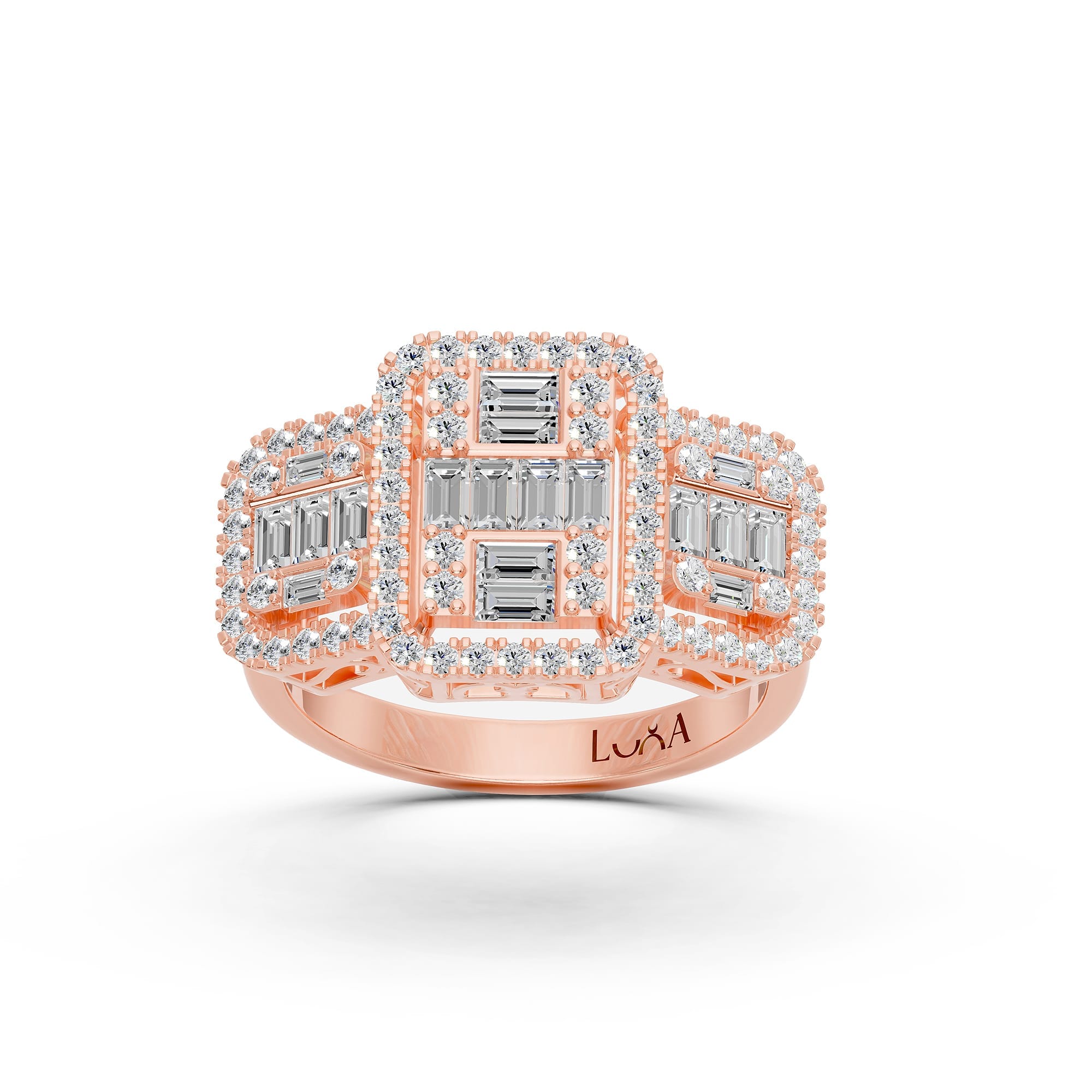 1.40 Karat IDL Sertifikalı Pırlanta Baget Yüzük