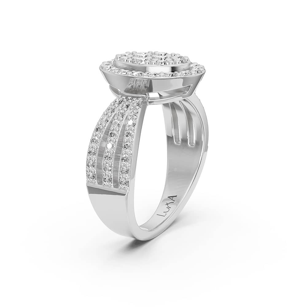 0.90 Karat IDL Sertifikalı Tasarım Pırlanta Coronet Yüzük