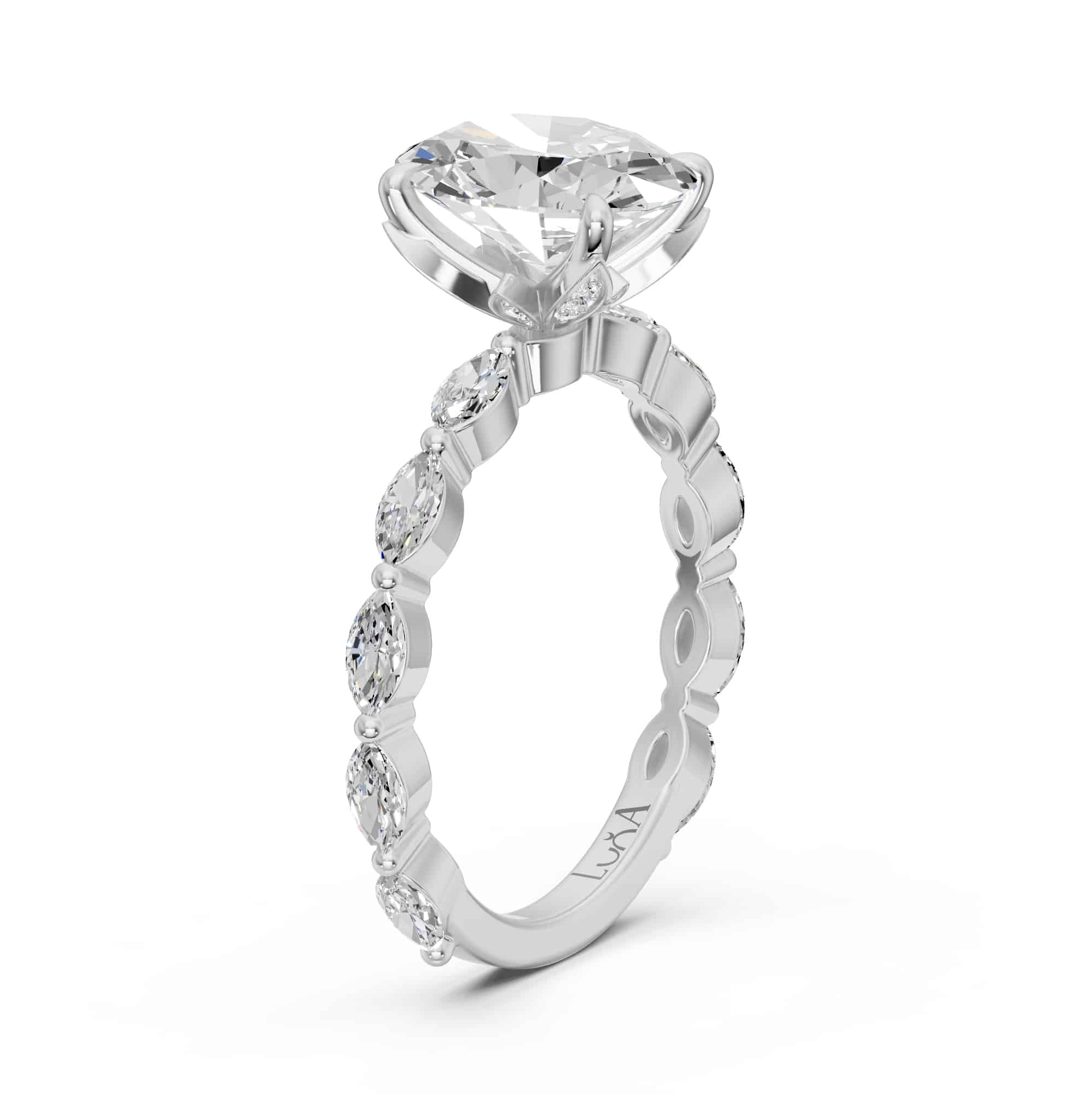 1.60 Karat HRD Sertifikalı Oval Pırlantalı Yüzük