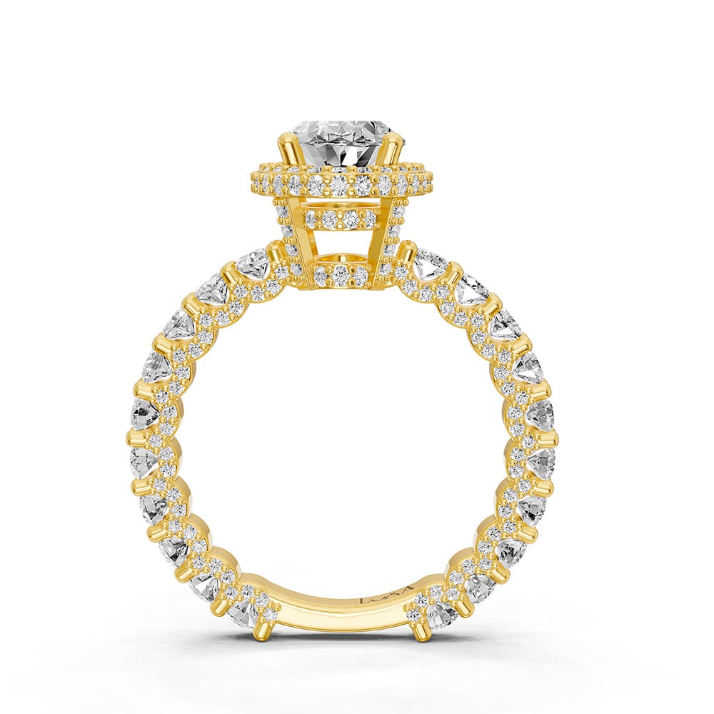 3.00 Karat HRD Sertifikalı Tasarım Oval Pırlanta Tektaş Yüzük