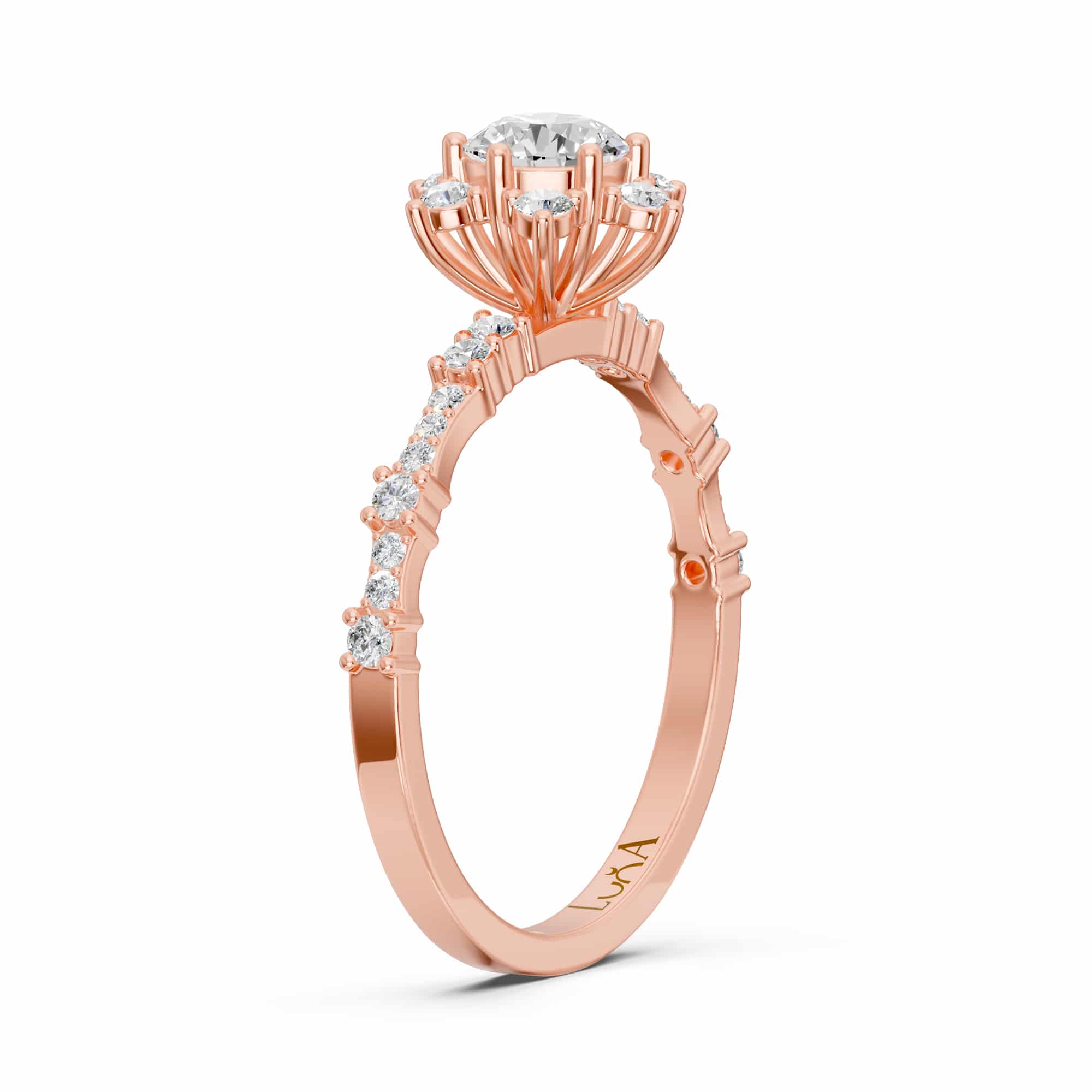 0.90 Karat IDL SERTİFİKALI Lotus Model  Pırlantalı Yüzük