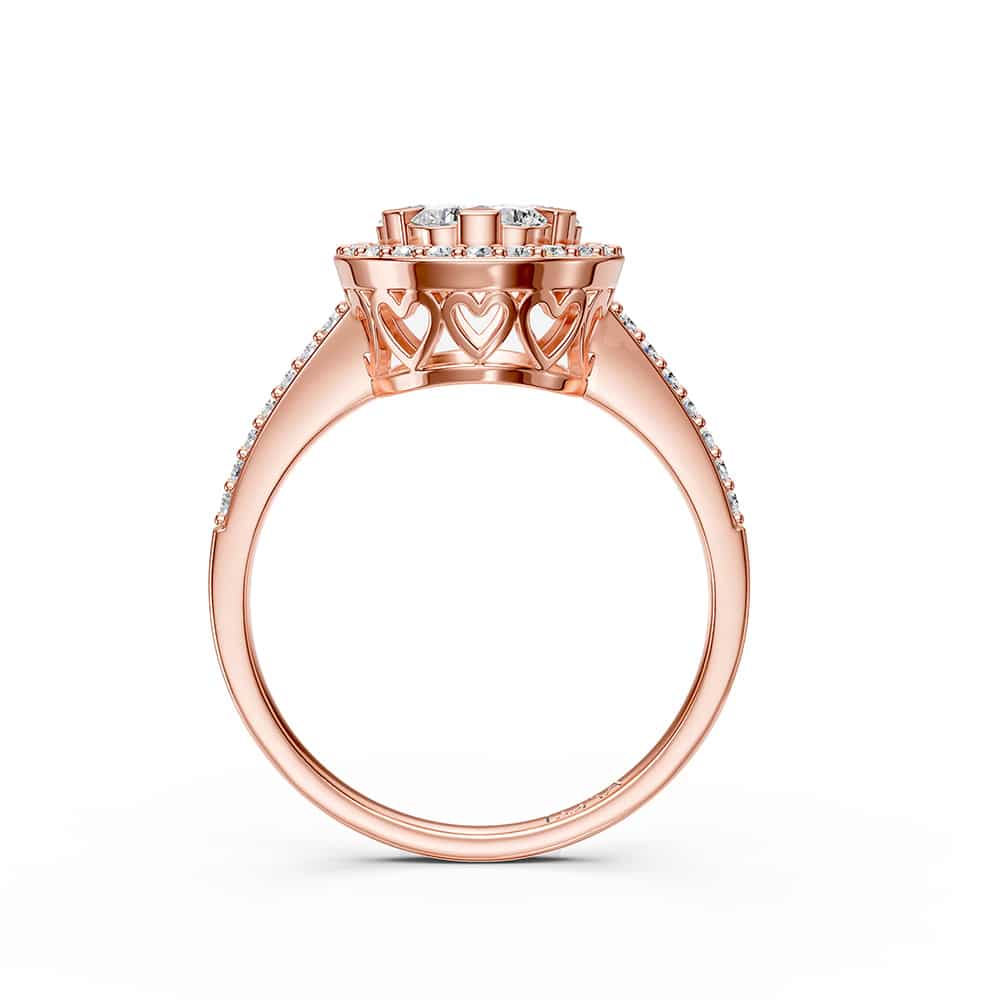 0.56 Karat IDL Sertifikalı Tasarım Coronet Yüzük