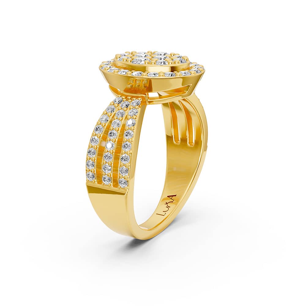 0.90 Karat IDL Sertifikalı Tasarım Pırlanta Coronet Yüzük