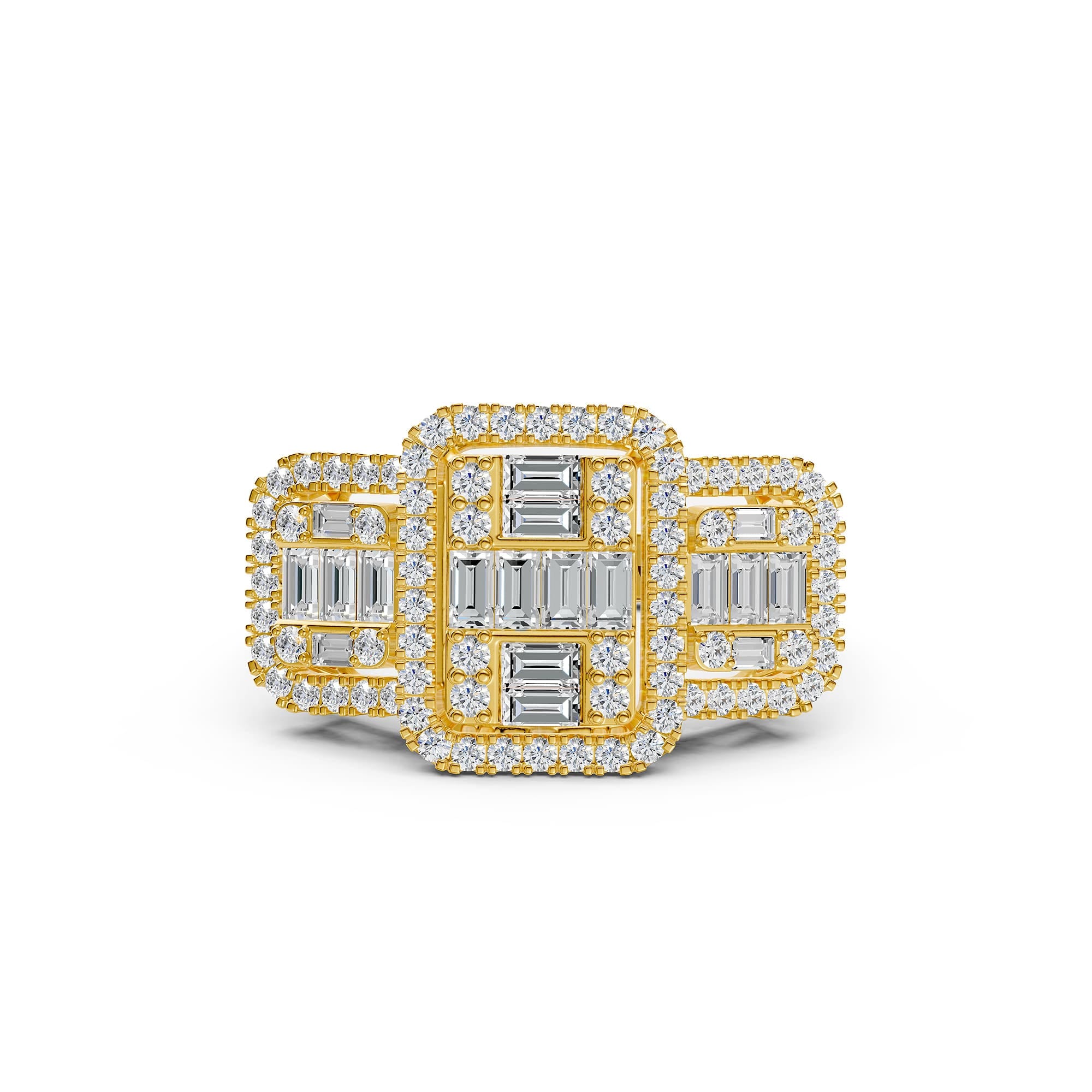 1.40 Karat IDL Sertifikalı Pırlanta Baget Yüzük