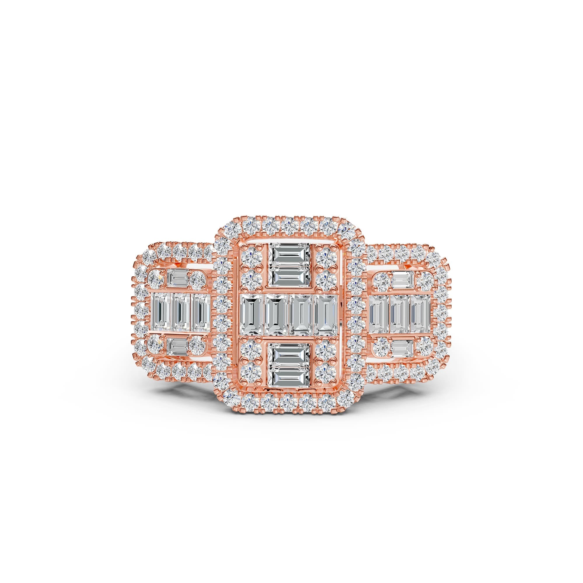 1.40 Karat IDL Sertifikalı Pırlanta Baget Yüzük