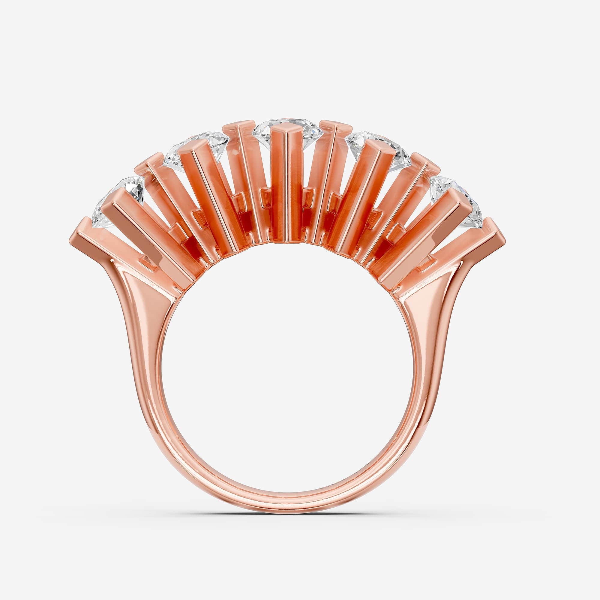 2.52 Karat HRD Sertifikalı Beştaş Pırlanta Yüzük