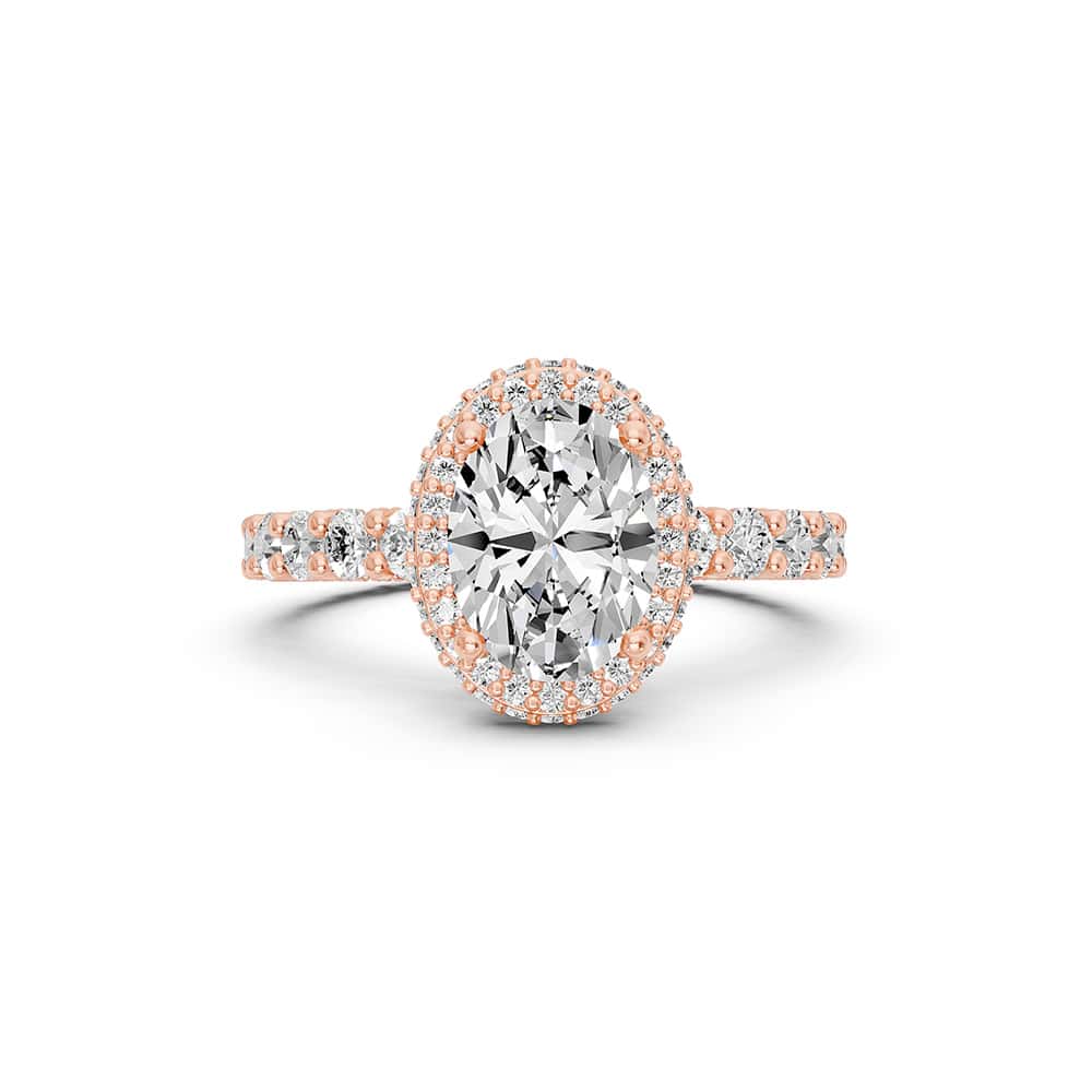 3.00 Karat HRD Sertifikalı Tasarım Oval Pırlanta Tektaş Yüzük