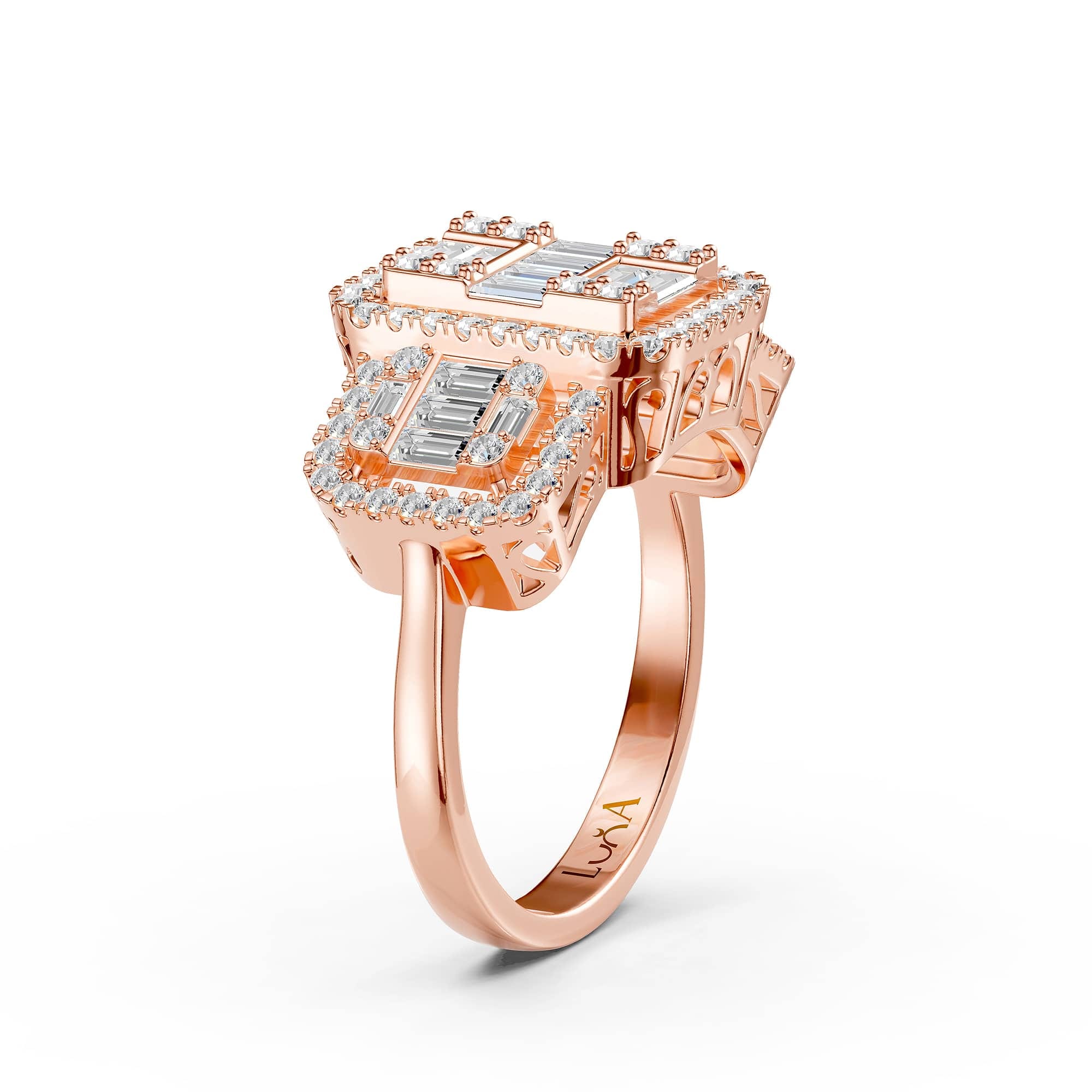 1.40 Karat IDL Sertifikalı Pırlanta Baget Yüzük