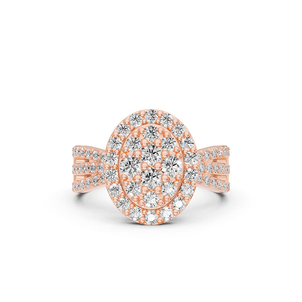 0.90 Karat IDL Sertifikalı Tasarım Pırlanta Coronet Yüzük