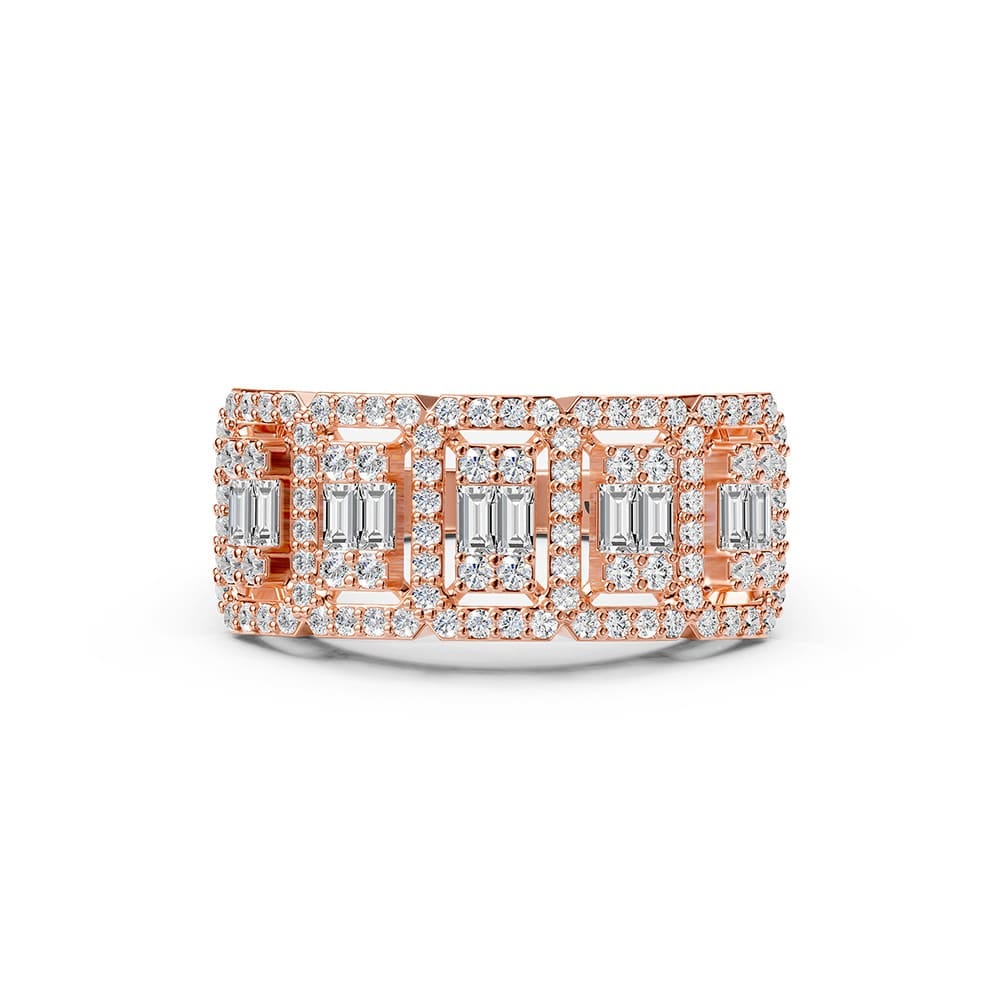 0.90 Karat IDL Sertifikalı Pırlanta Baget Yüzük