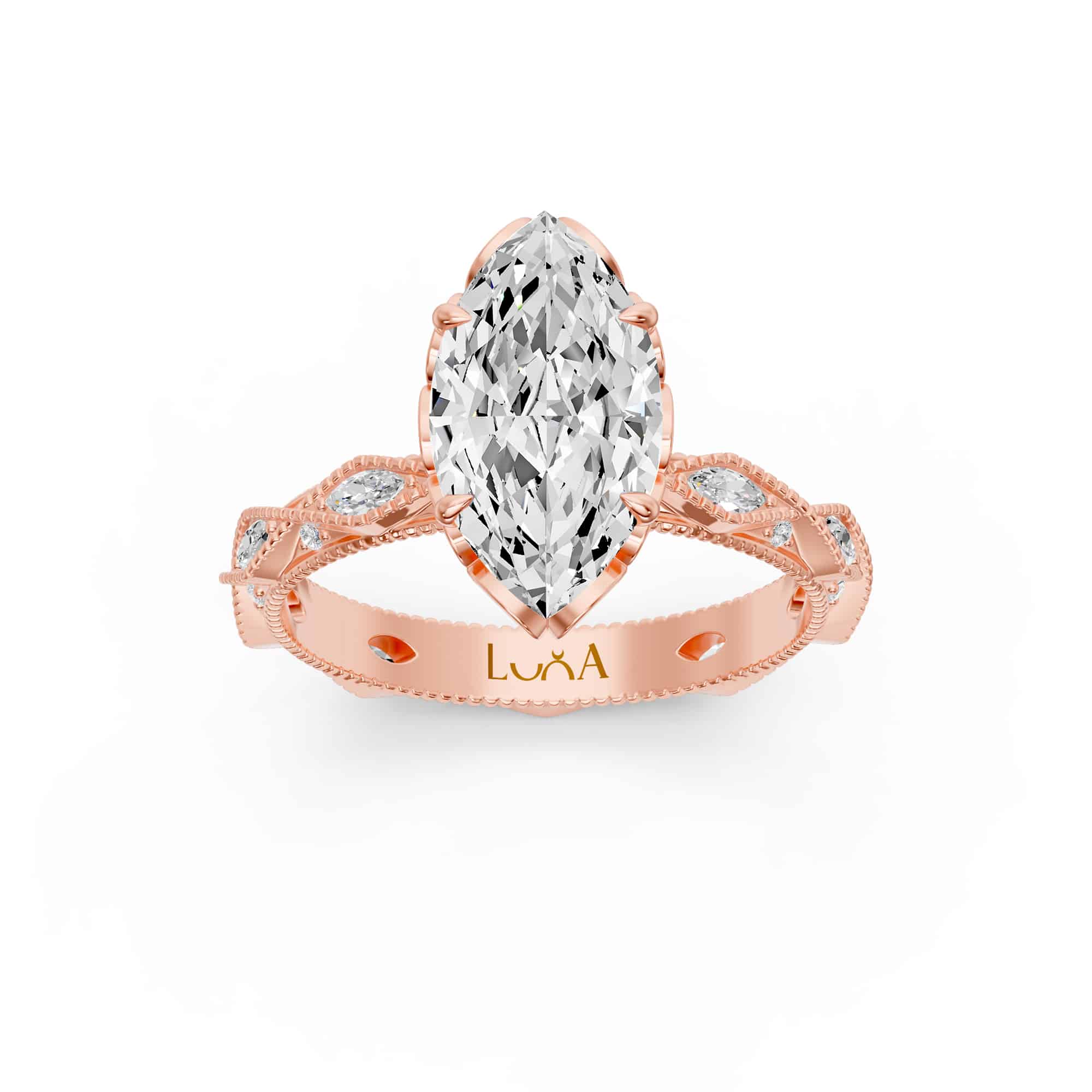 1.41 Karat HRD Sertifikalı Markiz Pırlantalı Yüzük