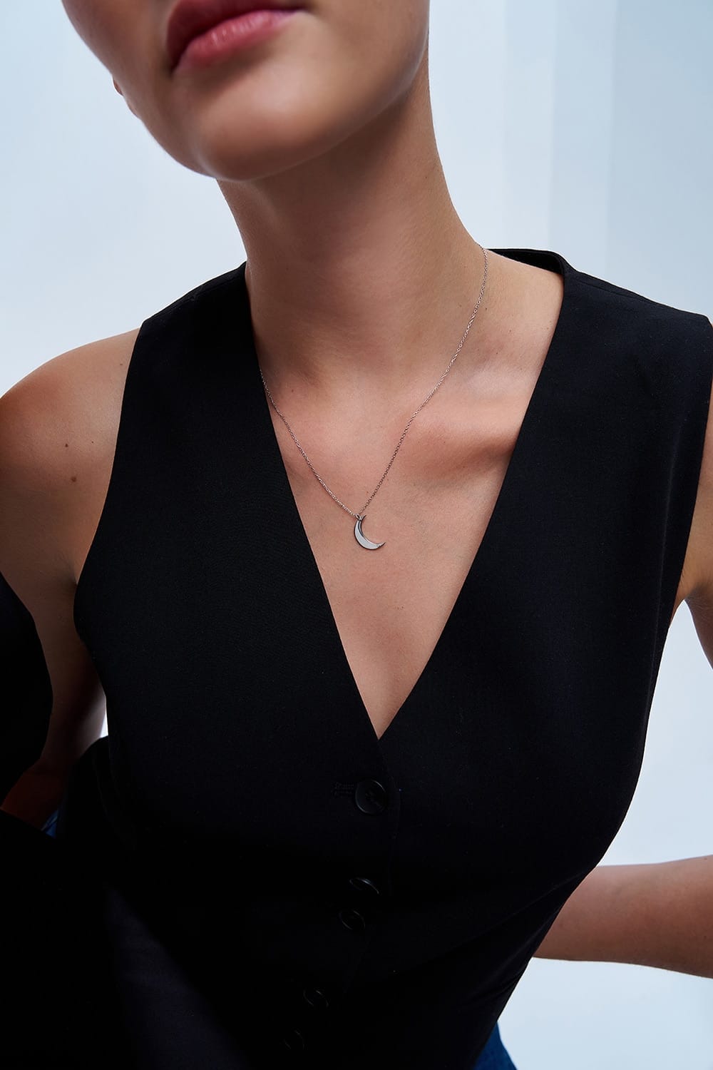 Pırlantalı Luna Ay Kolye