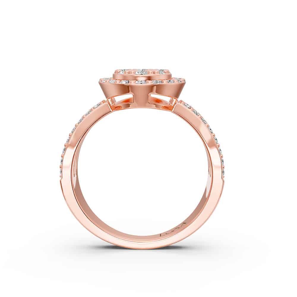 0.90 Karat IDL Sertifikalı Tasarım Pırlanta Coronet Yüzük