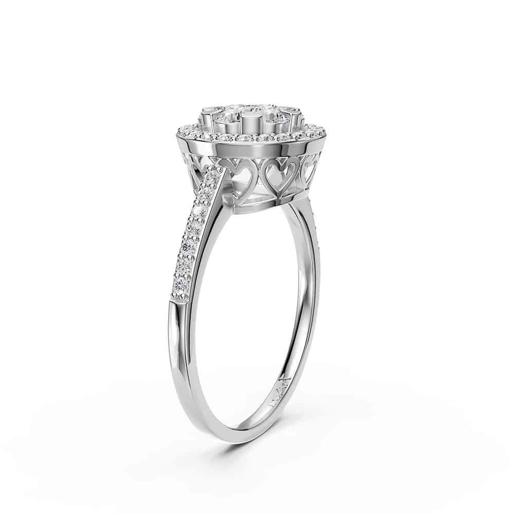 0.56 Karat IDL Sertifikalı Tasarım Coronet Yüzük