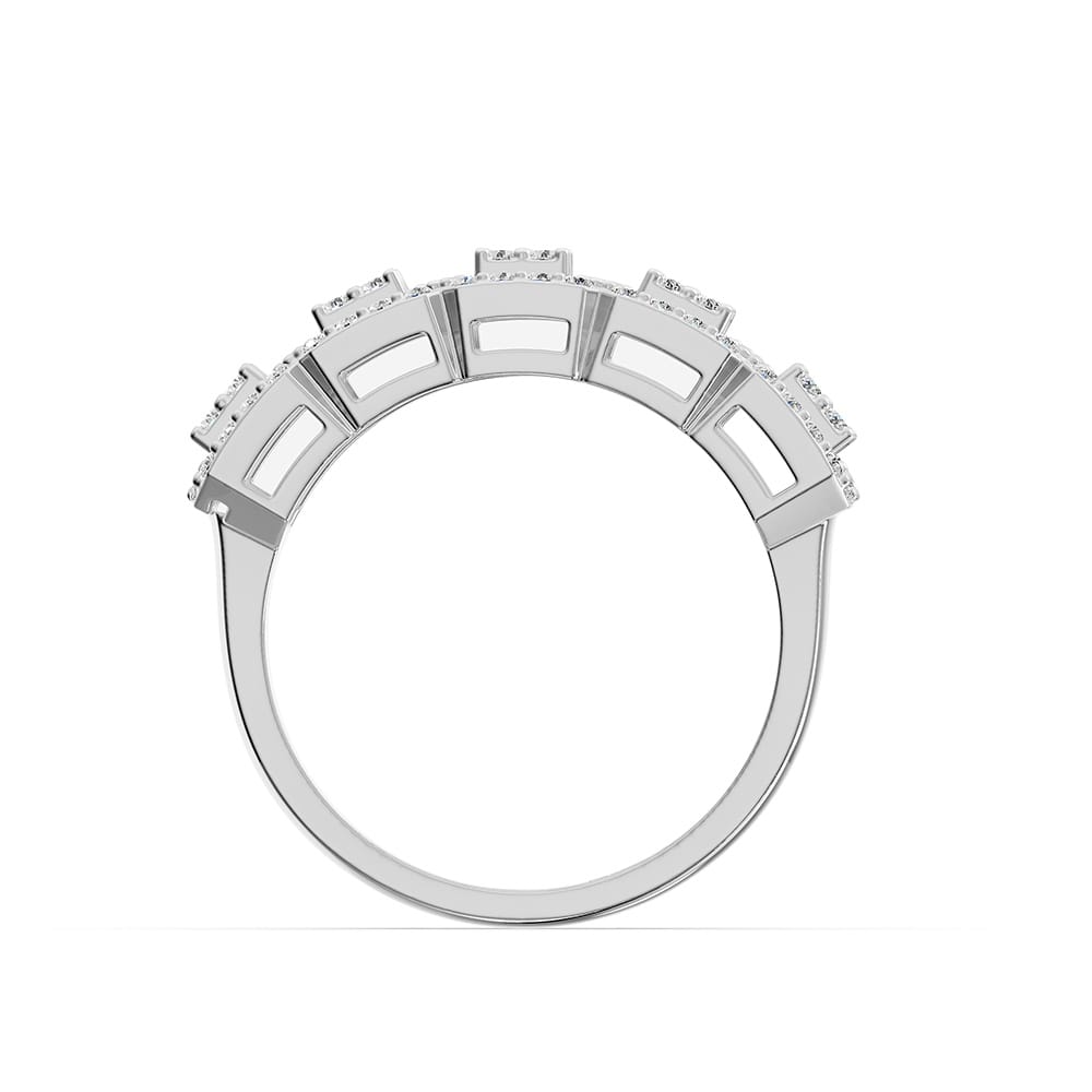 0.90 Karat IDL Sertifikalı Pırlanta Baget Yüzük