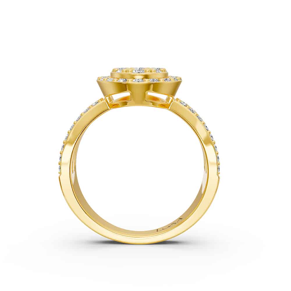 0.90 Karat IDL Sertifikalı Tasarım Pırlanta Coronet Yüzük