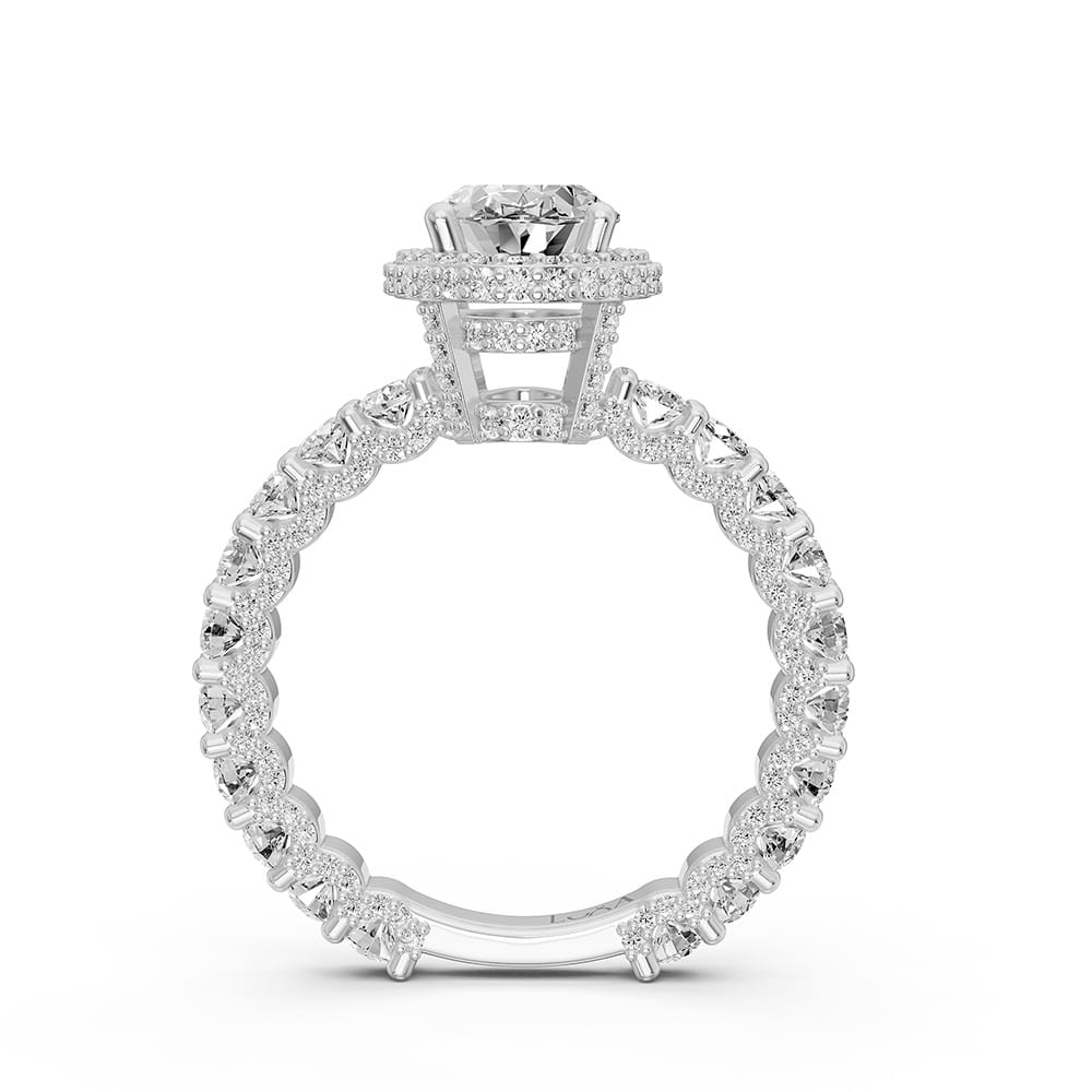 3.00 Karat HRD Sertifikalı Tasarım Oval Pırlanta Tektaş Yüzük