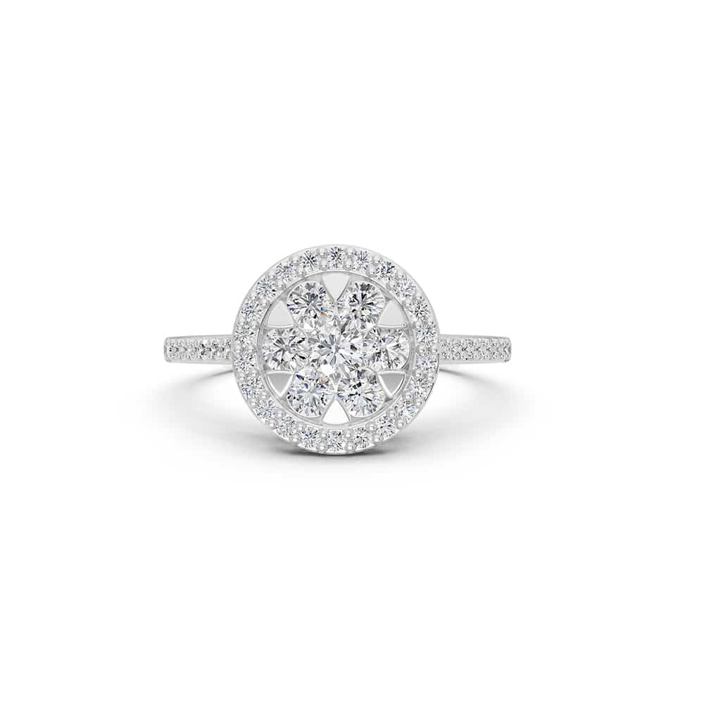 0.56 Karat IDL Sertifikalı Tasarım Coronet Yüzük