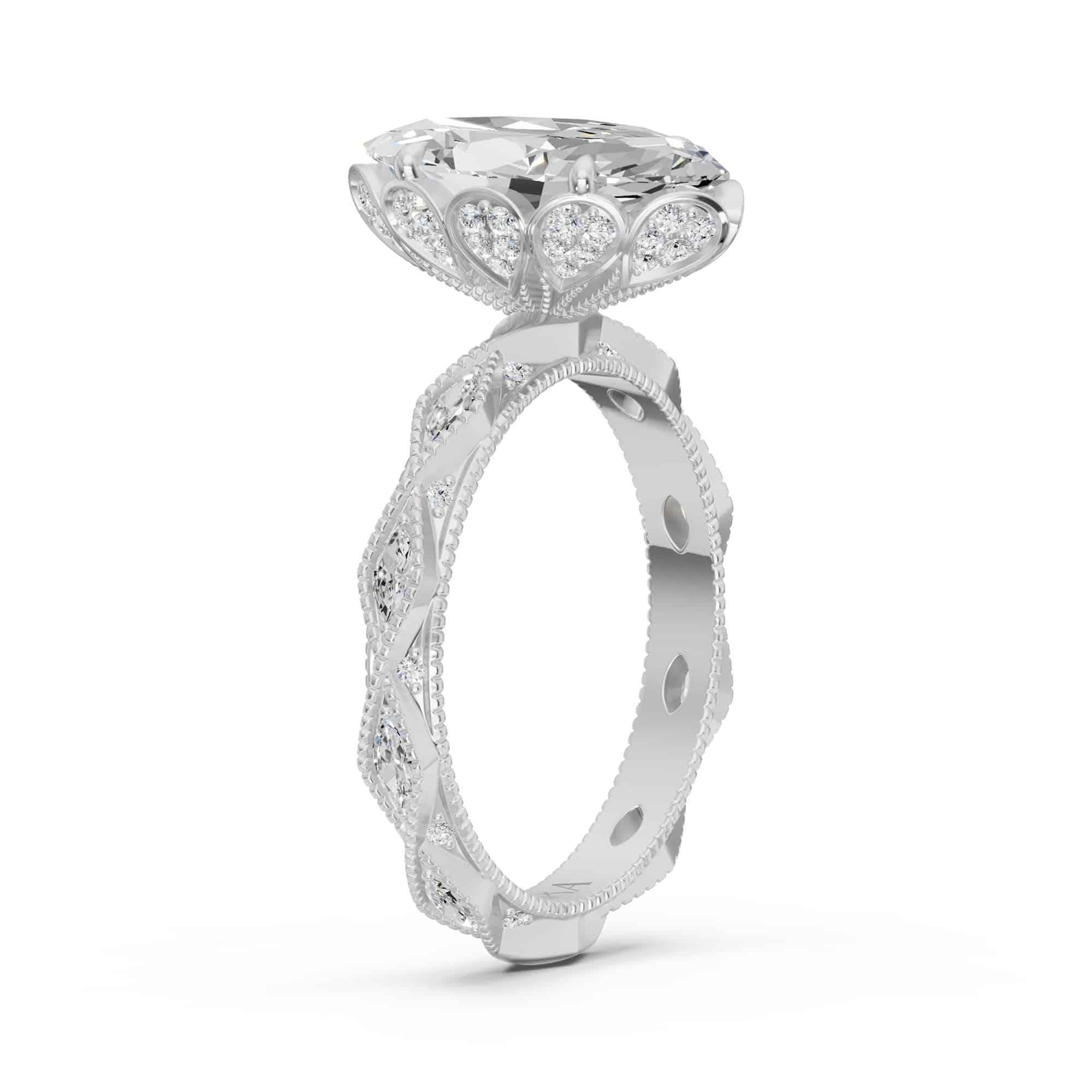 1.41 Karat HRD Sertifikalı Markiz Pırlantalı Yüzük