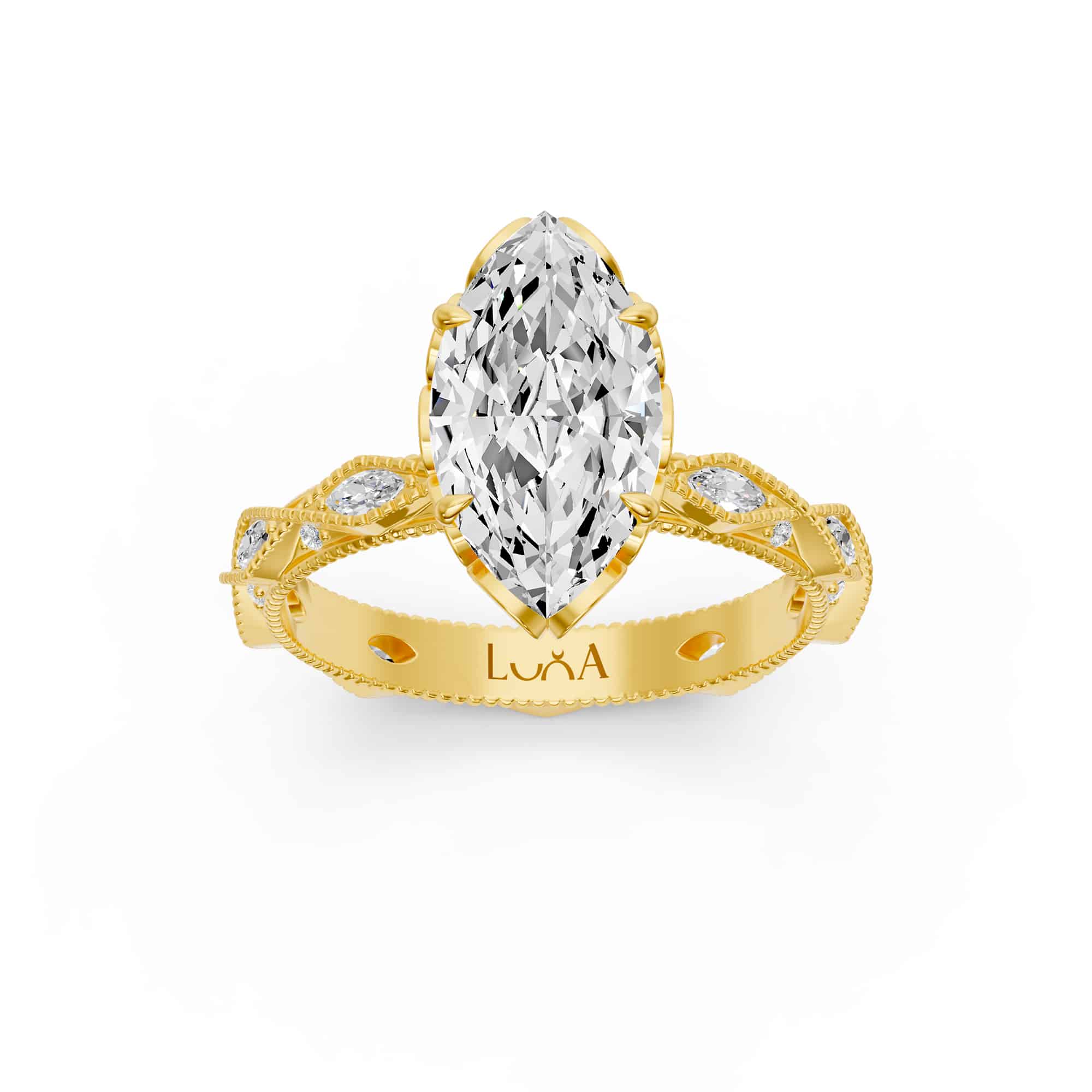 1.41 Karat HRD Sertifikalı Markiz Pırlantalı Yüzük