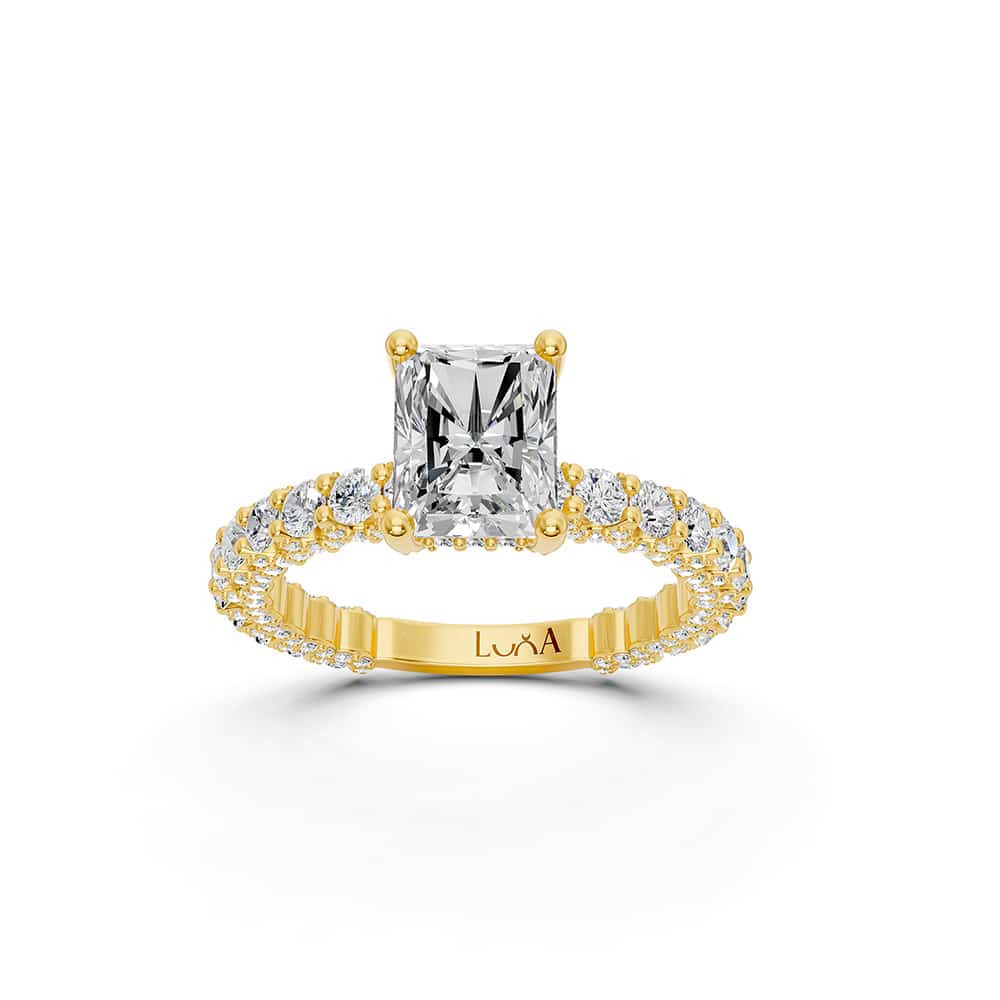 2.13 Karat Tasarım HRD Sertifikalı Pırlanta Radiant Yüzük