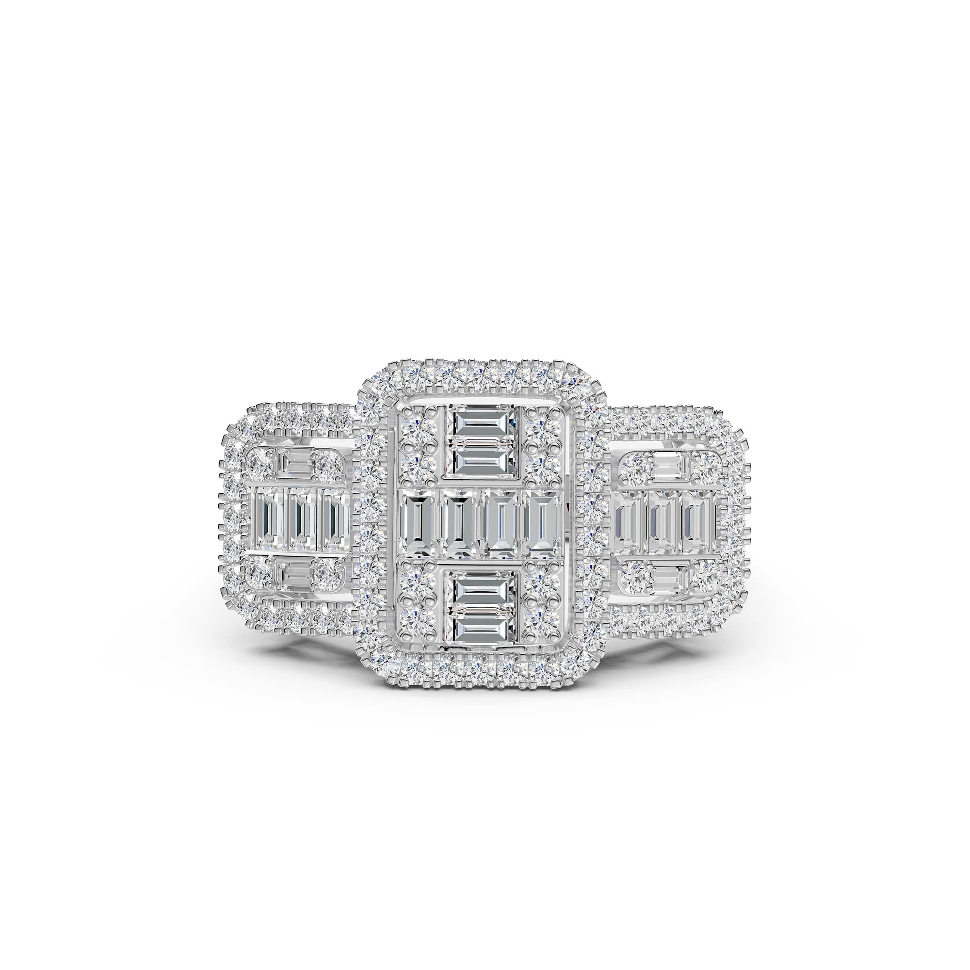 1.40 Karat IDL Sertifikalı Pırlanta Baget Yüzük