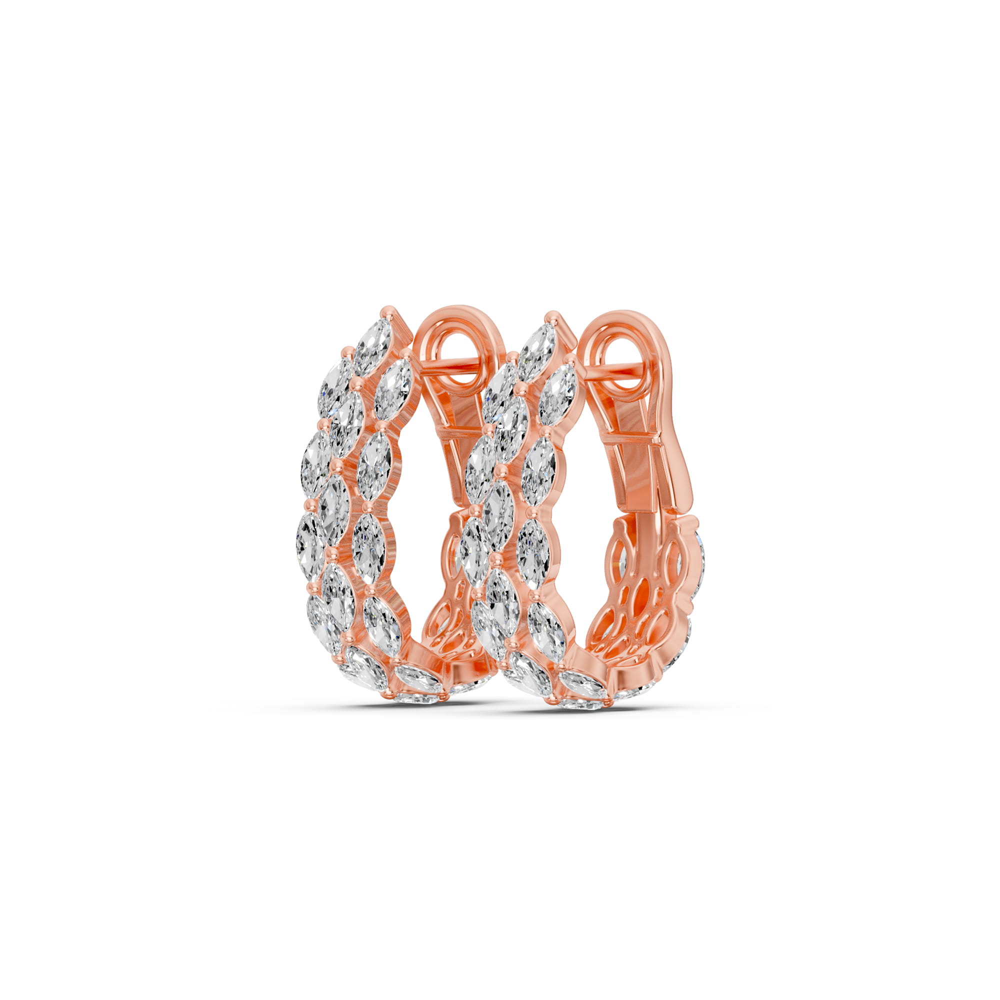 4.02 Karat Tasarım Pırlanta Küpe