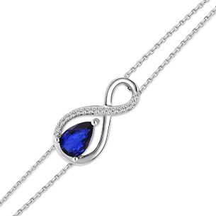 0.36 Karat Safir Pırlanta Bileklik