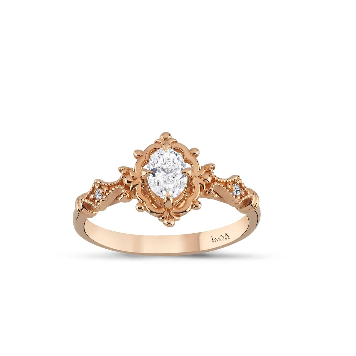 0.42 Karat IDL Sertifikalı Oval Pırlanta Yüzük