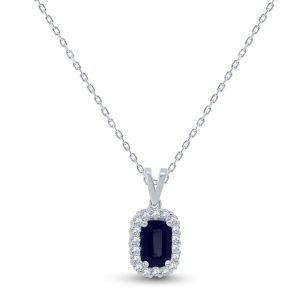 0.43 Karat IDL Sertifikalı Pırlanta Safir Kolye